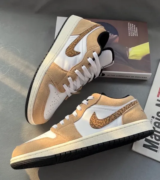 Air Jordan 1 Low SE "Brown Elephant" 白棕 爆裂紋 DZ4130-201