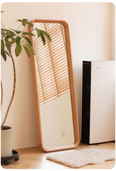 圖片 櫻桃木內凹款方形落地鏡壁掛鏡