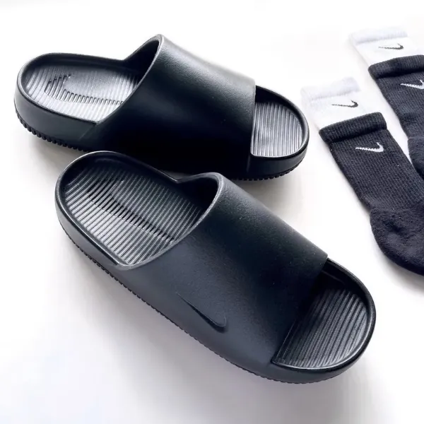 Nike Calm Slide 三色 黑/芝麻/帆白 厚底拖鞋