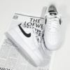 圖片 NIKE AIR FORCE 1 全白黑勾 鐵牌 女鞋 DD8959-103