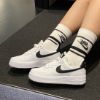 圖片 NIKE AIR FORCE 1 全白黑勾 鐵牌 女鞋 DD8959-103