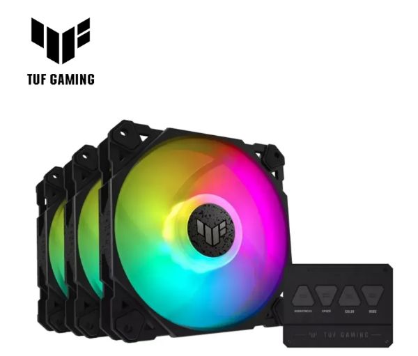 圖片 ~聯迅科技~散熱器 華碩 TUF Gaming TF120 ARGB 風扇 - 三入套組 (附控制器) 自取優惠洽詢