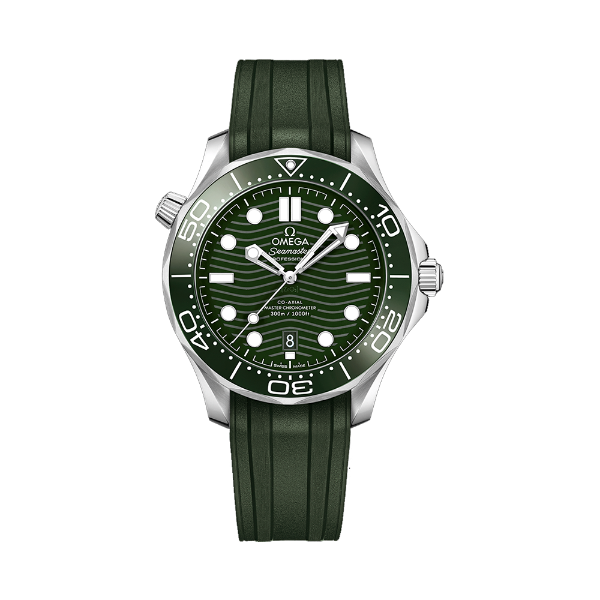 圖片 【OMEGA】歐米茄 綠海馬 2022新色 Sea Master 海馬300米系列 精鋼 膠帶款 42mm