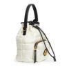 圖片 MONCLER KILIA SMALL 金色金屬LOGO 尼龍水桶包 白色 5L00006M2425 034