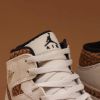 圖片 Nike Air Jordan 1 Mid SE 棕色 爆裂紋 男鞋 DZ4129-102