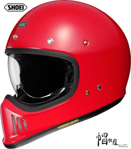 圖片 【帽牧屋 】日本 SHOEI EX ZERO SHINE RED   安全帽 山車帽 復古 越野 輕量 雙D扣 紅