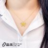 圖片 黃金女項鍊-古法金簍空蝴蝶