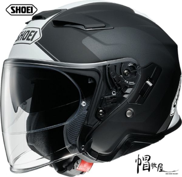 圖片 【帽牧屋 】日本 SHOEI J CRUISE II ADAGIO TC-5 安全帽 彩繪 輕量 內墨鏡  雙D扣 半罩 霧面黑白