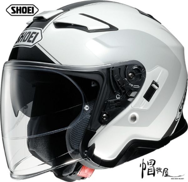 圖片 【帽牧屋 】日本 SHOEI J CRUISE II ADAGIO TC-6 安全帽 彩繪 輕量 內墨鏡  雙D扣 半罩 銀白