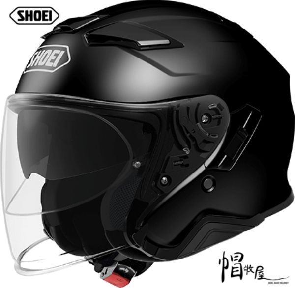 圖片 【帽牧屋 】日本 SHOEI J CRUISE II BLACK 安全帽  輕量 內墨鏡  雙D扣 半罩 亮黑