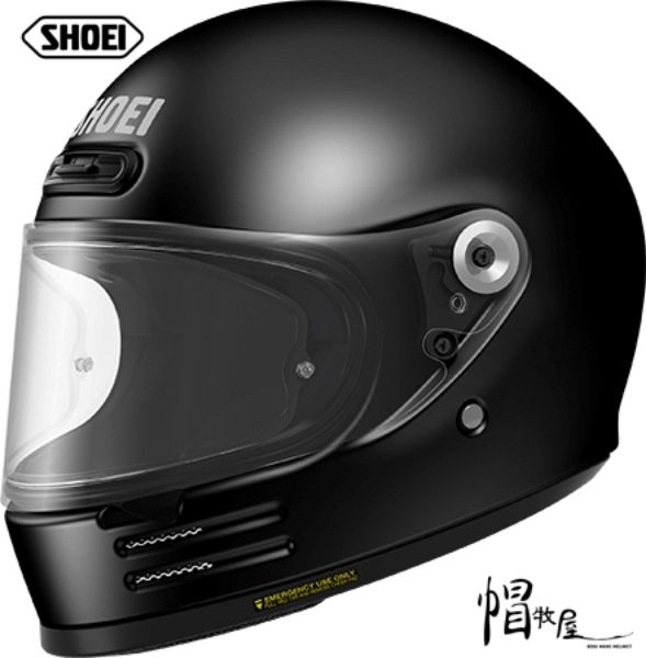 圖片 【帽牧屋 】日本 SHOEI Glamster  GMST BLACK 安全帽 樂高帽 輕量 頂級 雙D扣 全罩 素色 黑