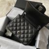 圖片 Chanel 黑銀菱格羊皮方胖子