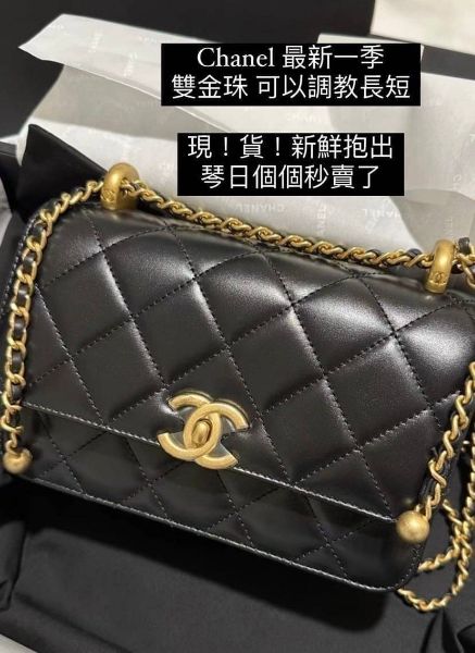 圖片 Chanel 香奈兒 Chanel 新款雙金珠包 回來了 19 cm 黑