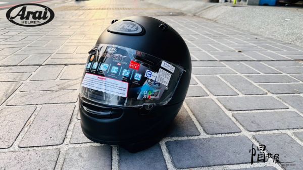 圖片 【帽牧屋】ARAI ASTRO GX FIAT BIACK 消光黑 全罩式 安全帽  藍芽預留耳機孔 雙D扣 全罩
