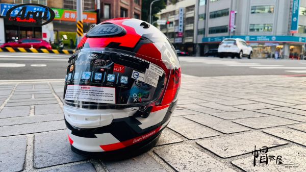 圖片 【帽牧屋】ARAI ASTRO GX FACE RED 彩繪 亮紅 全罩式 安全帽  藍芽預留耳機孔 雙D扣 全罩