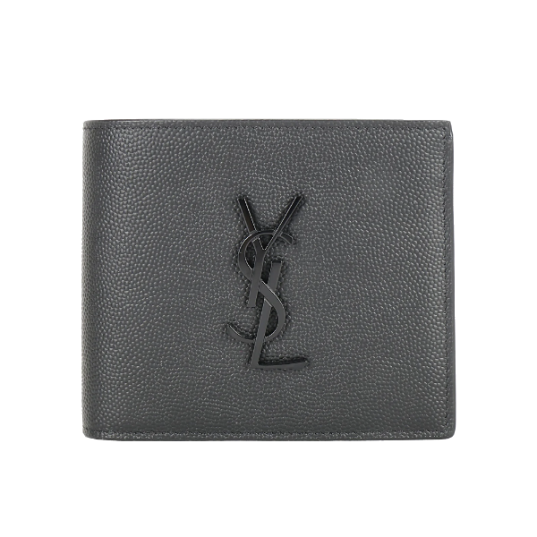 圖片 SAINT LAURENT YSL 男款經典黑色YSL字體短夾 453276BTY0U 1000