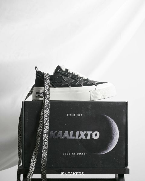 iSNEAKERS 現貨 Kaalixto S.L.U. Lows "Black leather" 黑 星星鞋