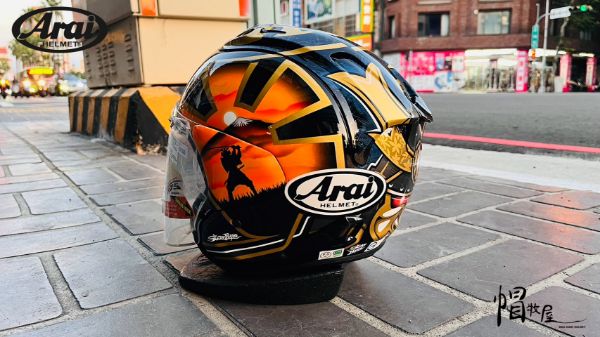 圖片 【帽牧屋】ARAI  VZ-RAM 彩繪款 金武士 Pedrosa gold  頂級 3/4 半罩 安全帽 藍芽預留耳機孔 雙D扣 
