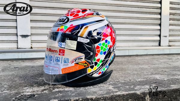 圖片 【帽牧屋】ARAI  VZ-RAM 彩繪款  NAKAGAMI GP 2 中上貴晶 頂級 3/4 半罩 安全帽 藍芽預留耳機孔 雙D扣  透氣 
