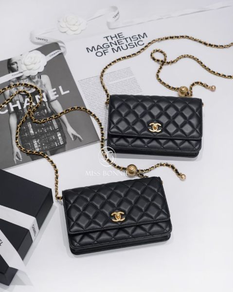 圖片 CHANEL經典小金球WOC-黑色/金釦