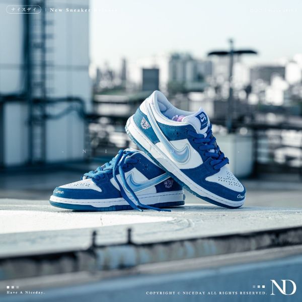 圖片 NICEDAY 代購 Born x Raised × Nike SB Dunk Low Pro QS 藍白 男女尺寸 聯名款 FN7819-400