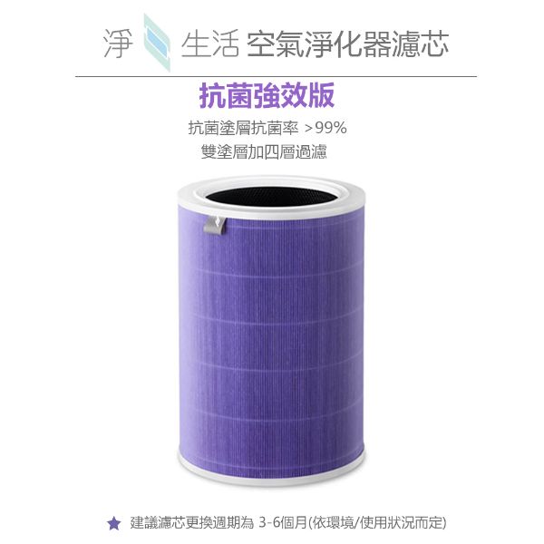 圖片 小米淨化器濾芯 抗菌強效版 適用4lite HEPA濾芯 活性碳濾芯 贈過濾棉