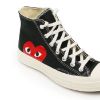 圖片 Converse 聯名 COMME DES GARCONS CDG 川久保玲 PLAY 愛心 黑色高筒帆布鞋 P1K112/1	