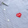 圖片 [現貨] CDG COMME des GARCONS PLAY 馬賽克愛心 直紋 女版襯衫 (M)