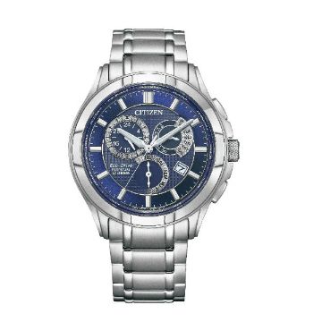 圖片 原廠公司貨 CITIZEN星辰Eco-Drive 光動能 復刻款萬年曆時尚腕錶 BL8160-5藍面鋼帶面鋼帶