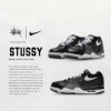 圖片 NICEDAY 代購 Stussy x Nike Air Flight 89 聯名款 黑白 男女尺寸 FD6475-001