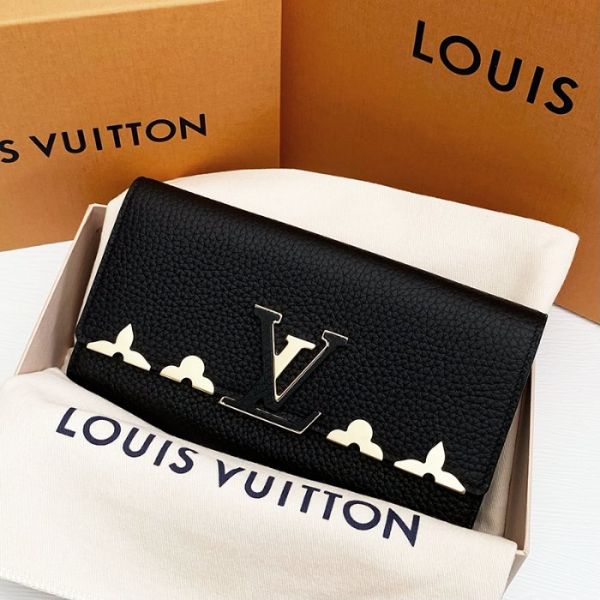 圖片 美國百分百【全新真品】Louis Vuitton M64551 皮夾 長夾 專櫃精品 LV 錢包 LOGO 日本限定款 黑色 CL59