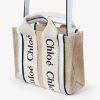 圖片 Chloe蔻依 Woody NANO TOTE 帆布超迷你 斜背包/托特包 淺藍色  CHC22AP235i 2691k