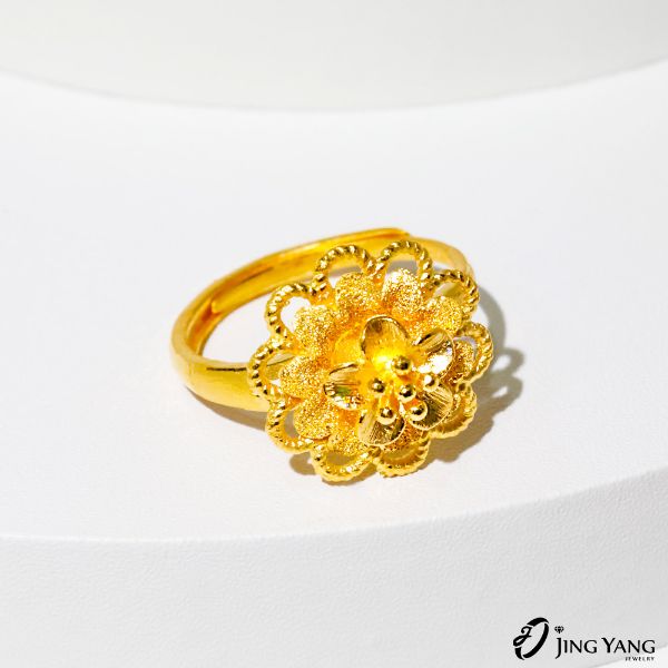 圖片 黃金戒指-花開盛放