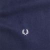 圖片 FRED PERRY 白色小LOGO 羊毛圍巾 深藍色 C4126 608