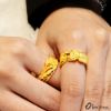 圖片 黃金對戒-龍鳳戒