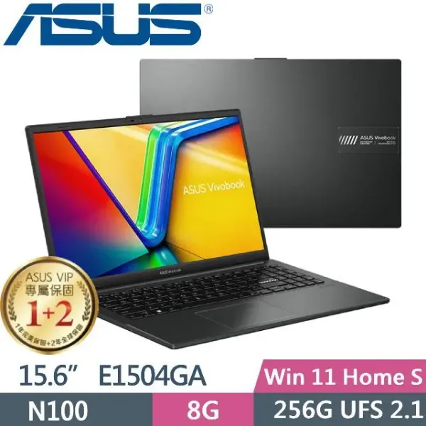 圖片 ⭐️ASUS Vivobook Go 15 E1504GA-0081KN100 混成黑(Processor N100/8G/256G/15.6 FHD/W11S) 輕薄小資首選⭐️