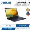 圖片 ⭐️ASUS ZenBook 14 OLED UX3402VA-0052B1340P 紳士藍 華碩13代時尚纖薄EVO認證筆電/i5-1340P/Iris Xe/16G DDR5/512G PCIe/14吋 16:10 2.8K OLED/W11/含原廠保護袋⭐️