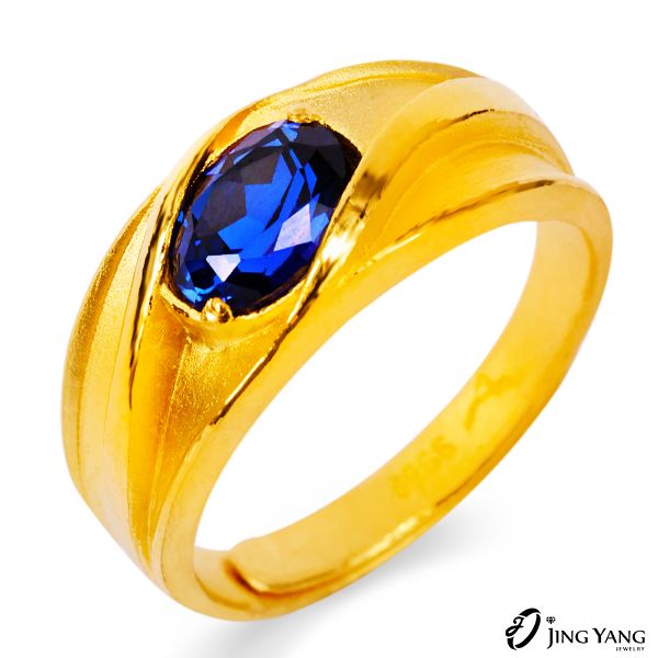 圖片 黃金男戒指-浩瀚海洋