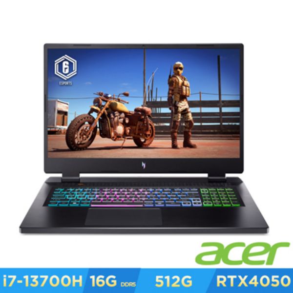 圖片 ~聯迅科技~電競筆電 acer Nitro AN17-51-78WP 17.3吋電競筆電(i7-13700H/16G/512G/RTX 4050/Win11) 自取優惠洽詢