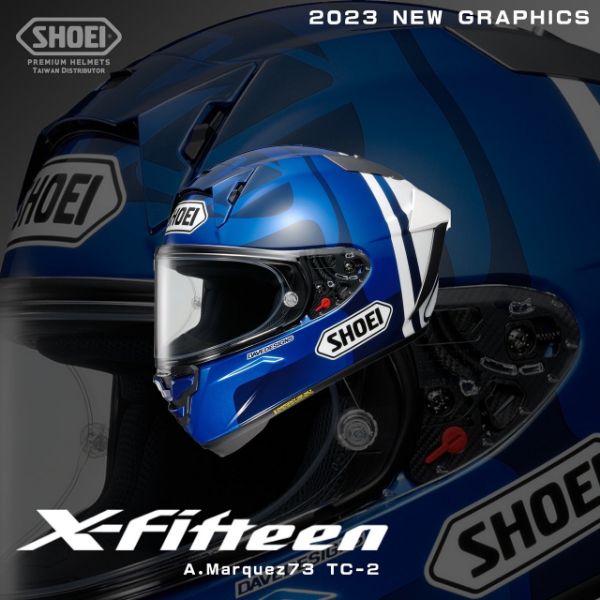 圖片 UPC騎士精品_台中店 SHOEI X-Fifteen X-15 選手彩繪 A.MARQUEZ73 V2 TC-2 全罩 安全帽 頂級款