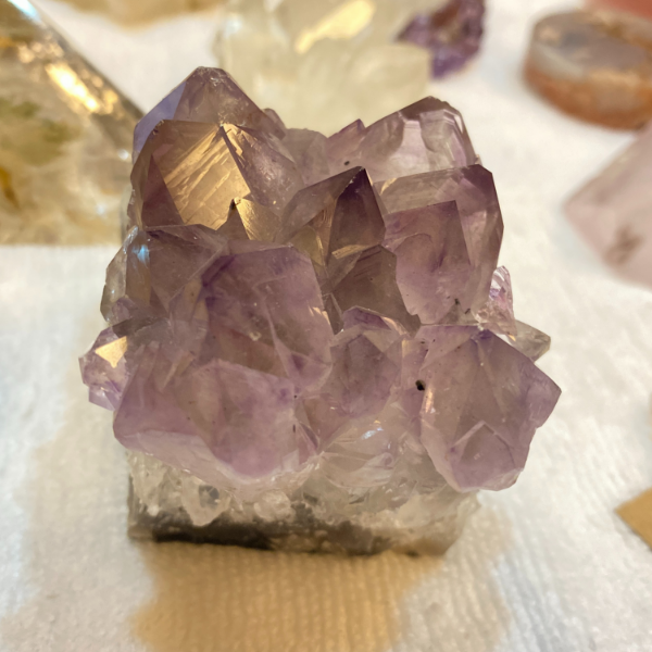 圖片 能量白晶紫晶雙生簇