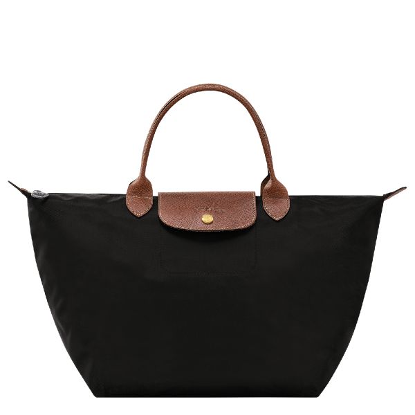 圖片 LONGCHAMP LE PLIAGE 原創系列 手提包 M 黑色 - 再生帆布 L1623089 001