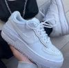 圖片 NIKE W AIR FORCE 1 SHADOW 全白 雙勾 解構拼接 休閒鞋 CI0919-100