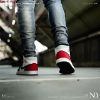 NICEDAY 現貨 Air Jordan 1 Mid SE 白黑紅 高筒 籃球鞋 男款 852542-100