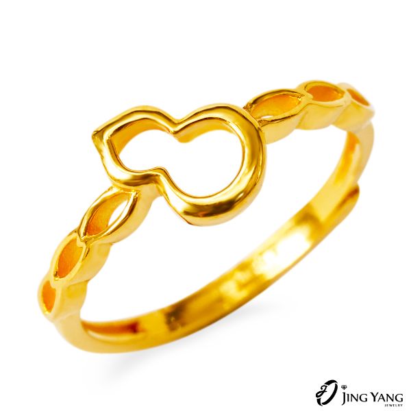 圖片 黃金女戒指-招財葫蘆
