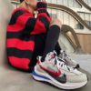 圖片 SACAI X NIKE VAPORWAFFLE 紅白 解構鞋 女生尺寸 CV1363-100