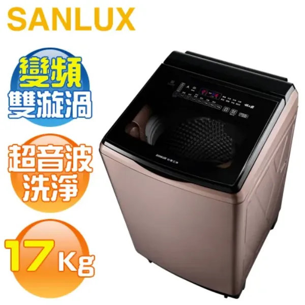 圖片    台灣三洋 SANLUX 變頻超SW-V17A 後觸控板 槽洗淨 雙渦流 全景強玻緩上蓋