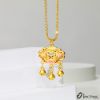 圖片 黃金墜子-福氣蓮花碰鎖
