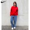 圖片 NIKE NSW CLUB CREW  紅色 小LOGO 刷毛大學T BV2663-657