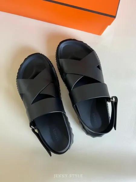 圖片 HERMES BOUNCING CO 黑色編織涼鞋(男款)